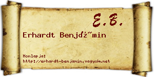 Erhardt Benjámin névjegykártya